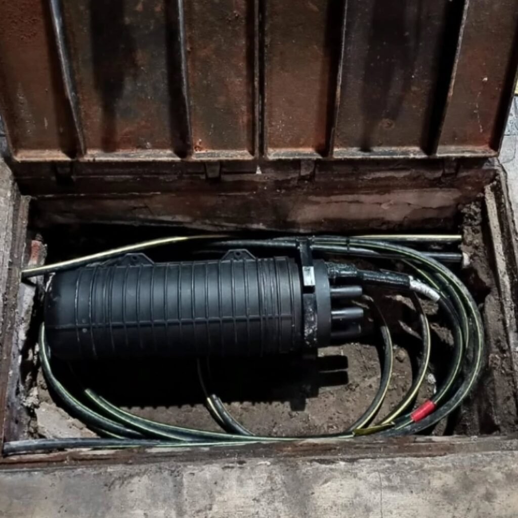 dome fiber splice closure structure diagram