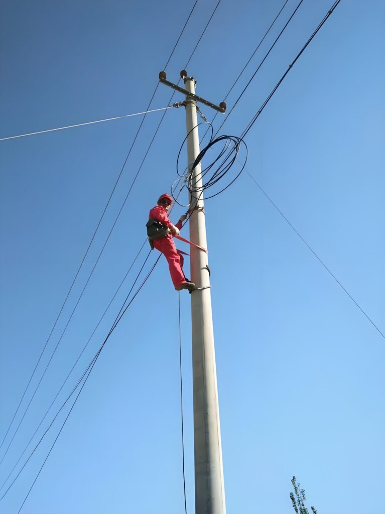 ADSS cable span between poles diagram