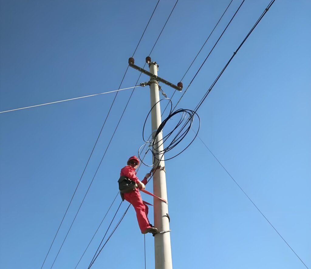 ADSS cable span between poles diagram